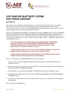21st Century Electricity System CEO Forum - New York, NY