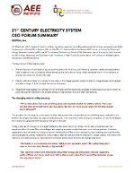 21st Century Electricity System CEO Forum - New England